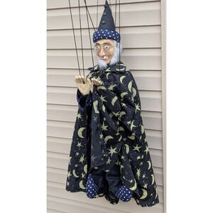 Vintage Puppet Wizard Marionette Merlin  Large 3' Sorcerer‎ Magician